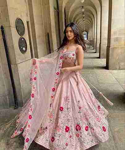 floral outfit lehenga