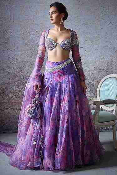 organza lehenga